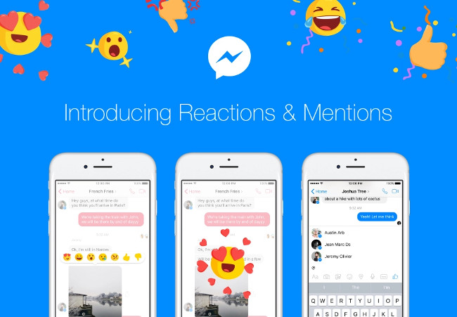 Tính năng Reactions và Mentions