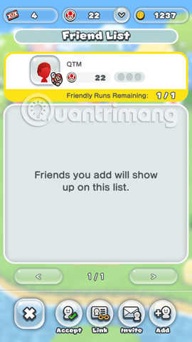 Mời bạn bè tham gia Super Mario Run