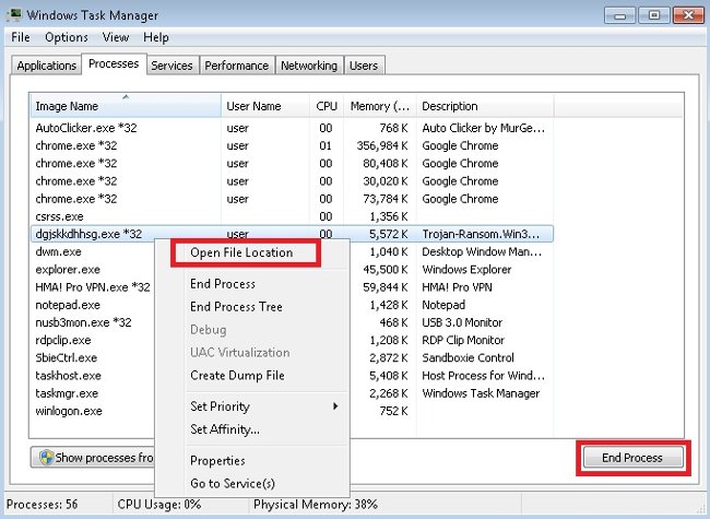 Cửa sổ quản lý tác vụ của Windows