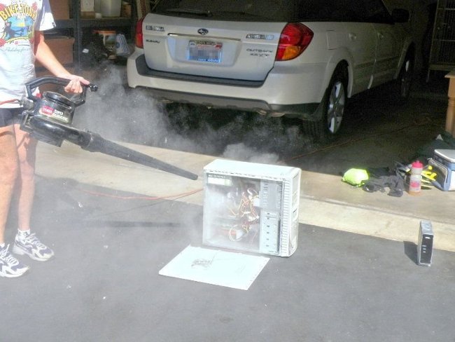 Máy thổi lá để vệ sinh