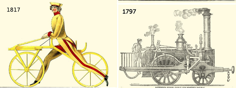 Xe đạp xuất hiện trước tàu hỏa?  Xe đạp xuất hiện trước tàu hỏa?