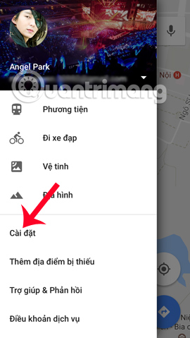 Cài đặt trên Google Maps
