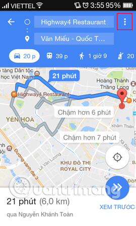 Nhập địa điểm trên Google Maps