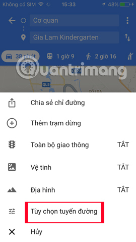 Chọn tuyến đường tránh cao tốc, phà Chọn tuyến đường tránh cao tốc, phà