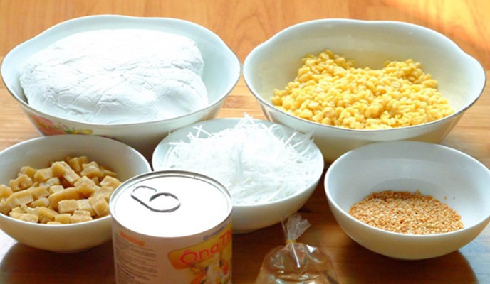 Nguyên liệu làm bánh trôi bánh chay 