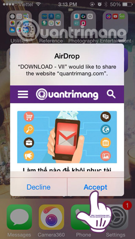Chấp nhận file gửi