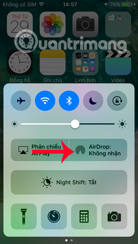 Kích hoạt tính năng AirDrop