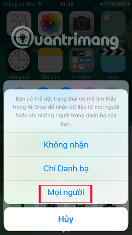 Chia sẻ file dữ liệu với mọi người