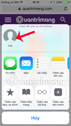 Nhấn chọn thiết bị kết nối