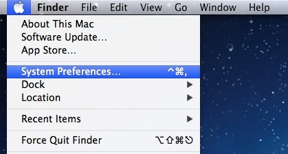 Nhấn chọn System Preferences