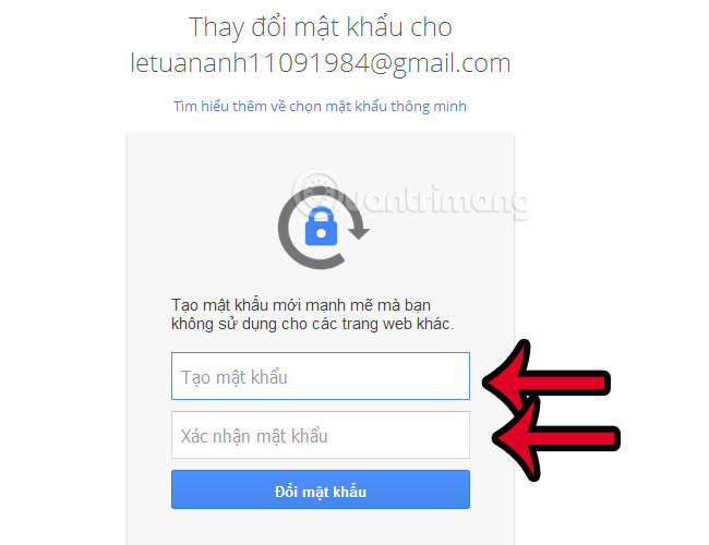 Nhập password mới Nhập mật khẩu mới
