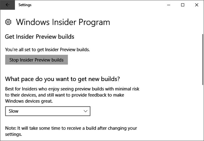Sử dụng Insider Program trong Windows 10