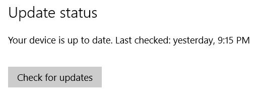Kiểm tra Cập nhật trên Windows 10