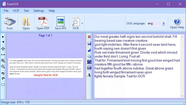 Phần mềm FreeOCR