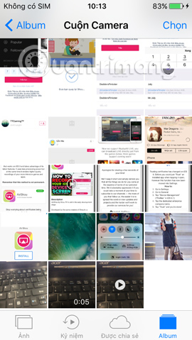 Bộ sưu tập trên iPhone