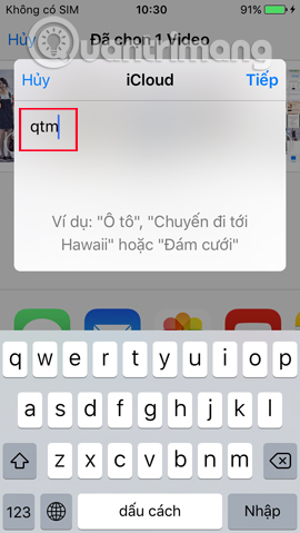 Tạo album chia sẻ qua iCloud