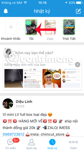 Video đã tải trên Khoảnh khắc Zalo