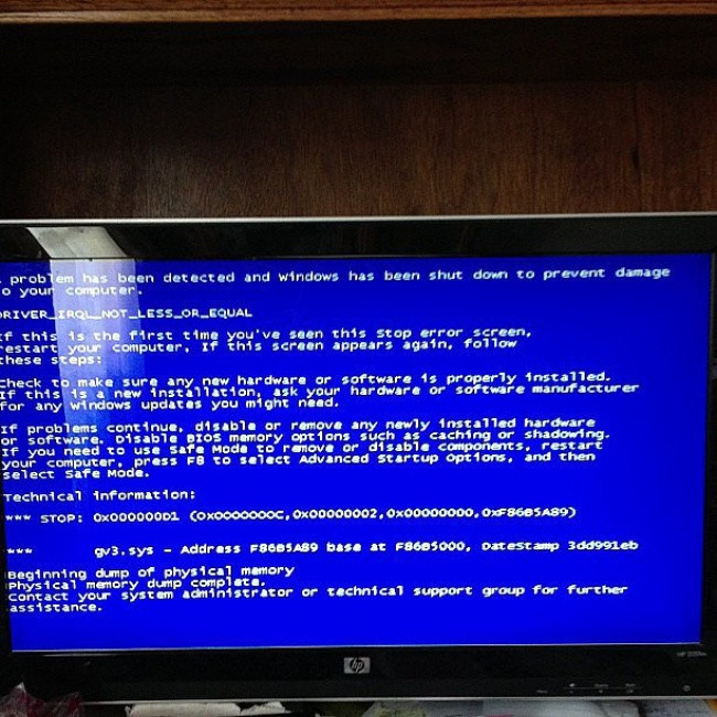 Lỗi màn hình máy tính 