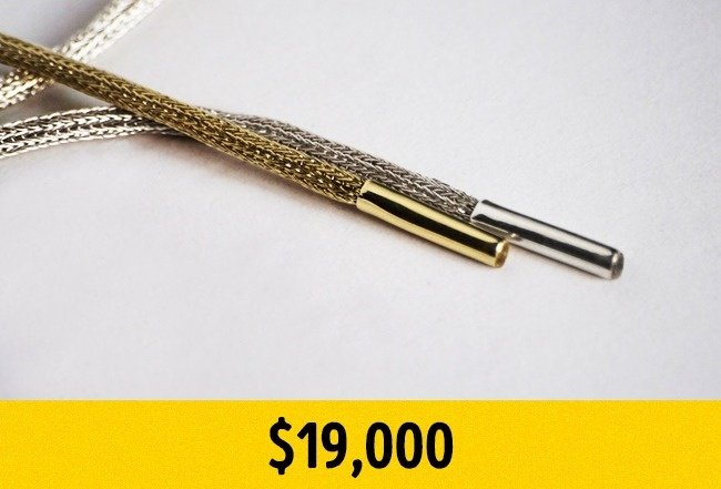 Dây giày bằng vàng