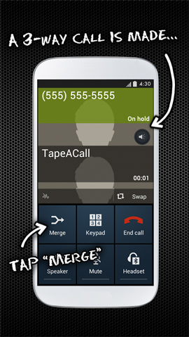 TapeACall ghi âm 3 bên 