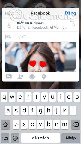 Chia sẻ hình ảnh trên Facebook