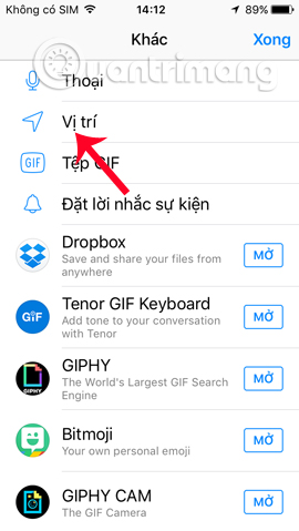 Tính năng Live Location trên Messenger