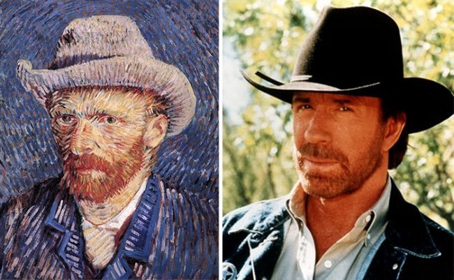 Bức họa của Van Gogh và Chuck Norris