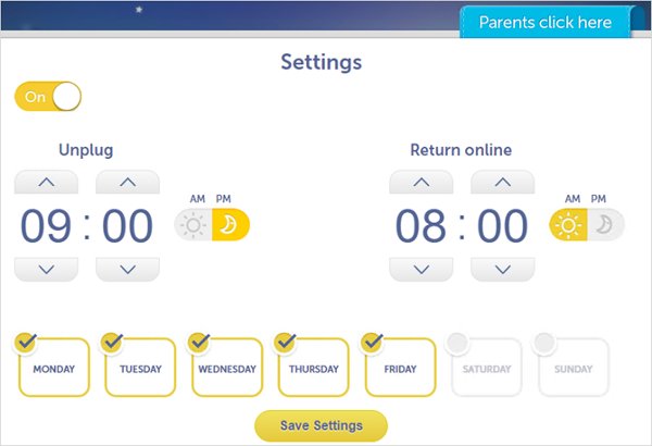 Tùy chọn trong Goodnight Chrome