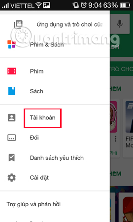 Tài khoản trên Google Play