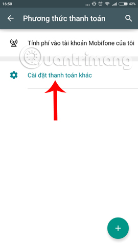 Cài đặt thanh toán