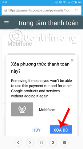 Hủy dịch vụ mua ứng dụng bằng Mobifone Hủy dịch vụ mua ứng dụng bằng Mobifone