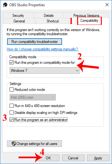 Chọn hệ điều hành tương thích với OBS 