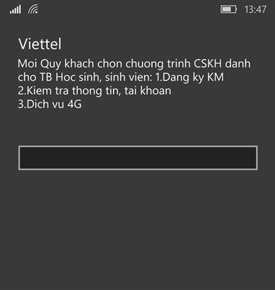 Đăng ký gói cước dịch vụ 4G Viettel