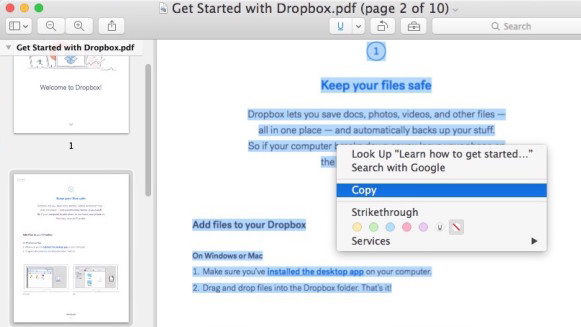 Sao chép toàn bộ nội dung PDF trên Mac Sao chép toàn bộ nội dung PDF trên Mac