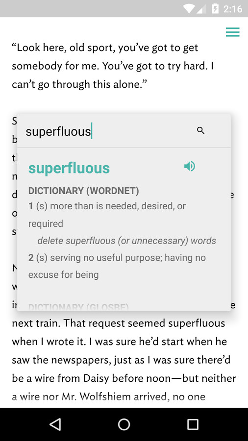 Hỗ trợ tra từ ngay trong ứng dụng