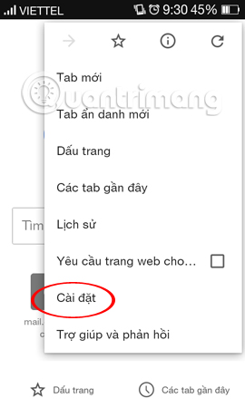 Cài đặt Chrome trên smartphone