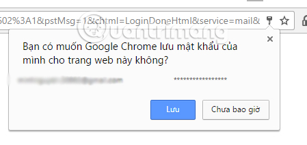 Tắt đề xuất lưu pass trên Chrome