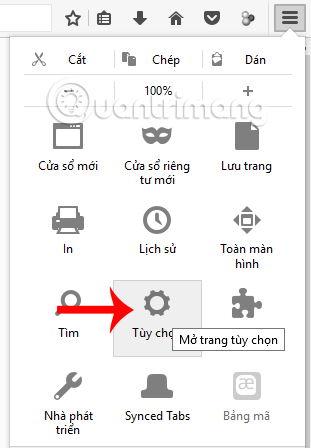 Cài đặt trên trình duyệt Firefox