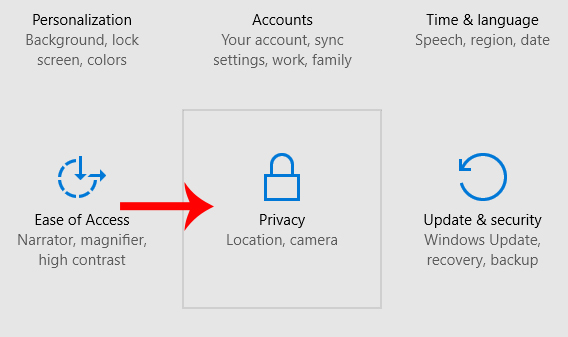 Nhấn chọn vào Privacy Nhấn chọn vào Privacy
