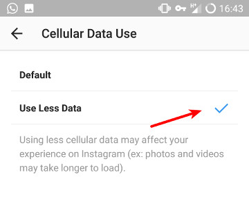 Tiết kiệm dữ liệu di động trên Instagram