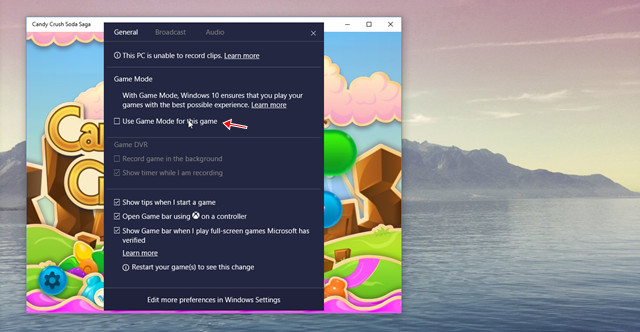 Để kích hoạt Game Mode, bạn sẽ phải khởi động game