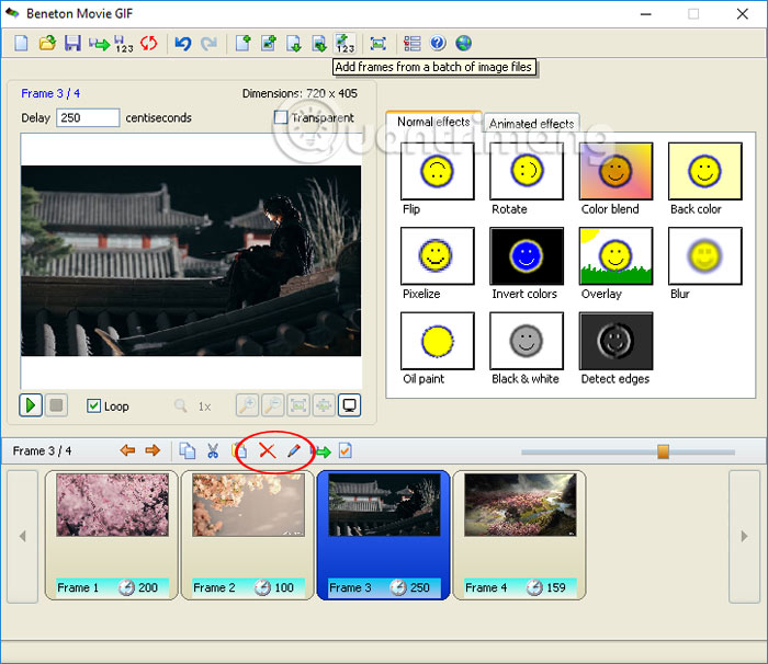 Xóa hình ảnh động 