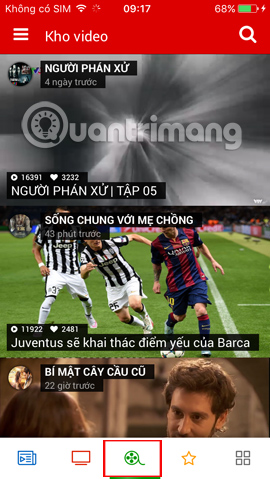 Kho video trên ứng dụng VTV Go
