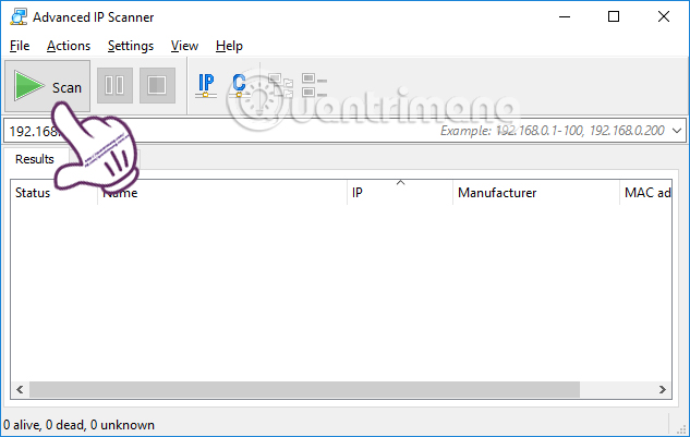 Quét địa chỉ IP các máy tính trong mạng LAN Quét địa chỉ IP các máy tính trong mạng LAN