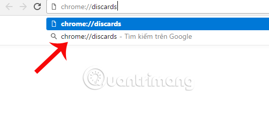 Truy cập đường dẫn discards trên Chrome Truy cập đường dẫn discards trên Chrome