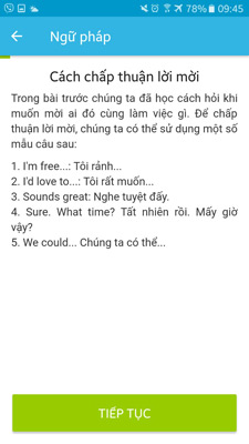 Chi tiết bài học ngữ pháp trên Học tiếng Anh cùng Vndoc