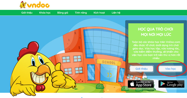 Trang chủ của dịch vụ học tiếng Anh miễn phí