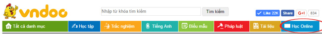 Truy cập vào trang học tiếng Anh miễn phí trên Vndoc