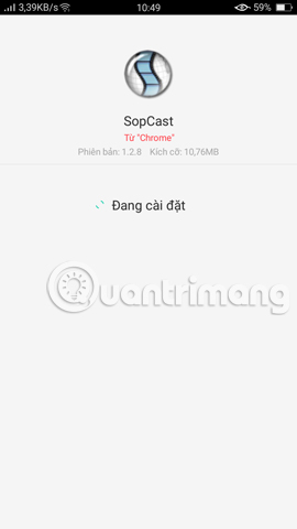 Quá trình cài đặt Sopcast Android