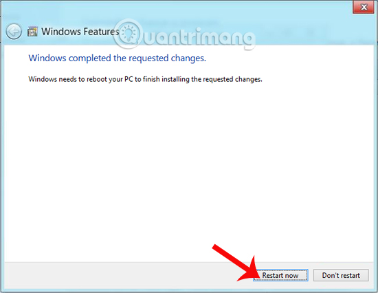 Khởi động lại máy tính